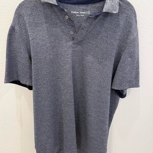 Outdoor Voices Heathered Blue-Grey Polo Shirt